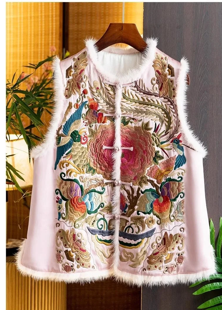 Luxury Satin Vest Embroidery