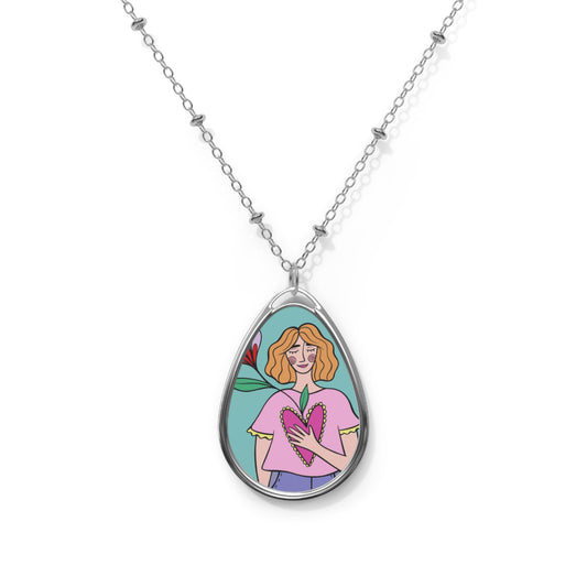 Heartfelt Love Oval Necklace  X MQI